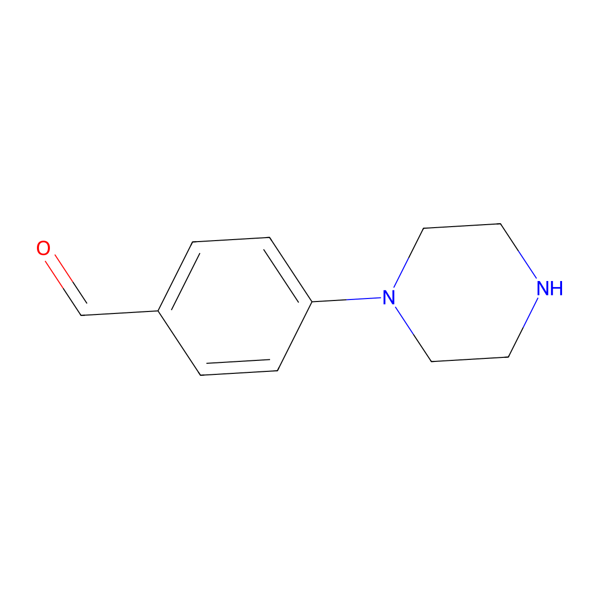 4-Piperazin-1-ylbenzaldehyde molecular structure, CAS 27913-98-0