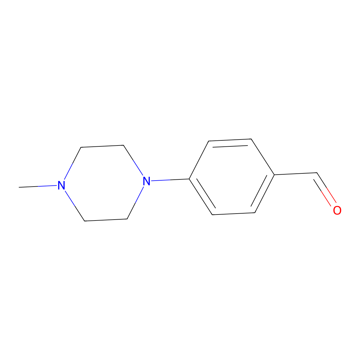 4-(4-Methylpiperazin-1-yl)benzaldehyde molecular structure, CAS 27913-99-1