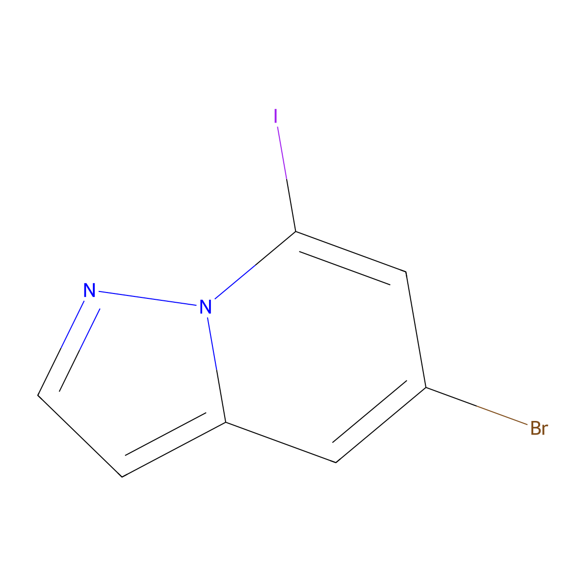 5-Bromo-7-iodopyrazolo[1,5-a]pyridine molecular structure, CAS 2791314-05-9
