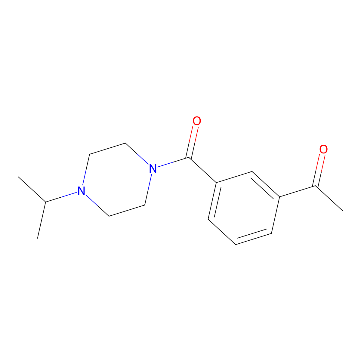 1-[3-[[4-(1-Methylethyl)-1-piperazinyl]carbonyl]phenyl]ethanone molecular structure, CAS 2791376-37-7