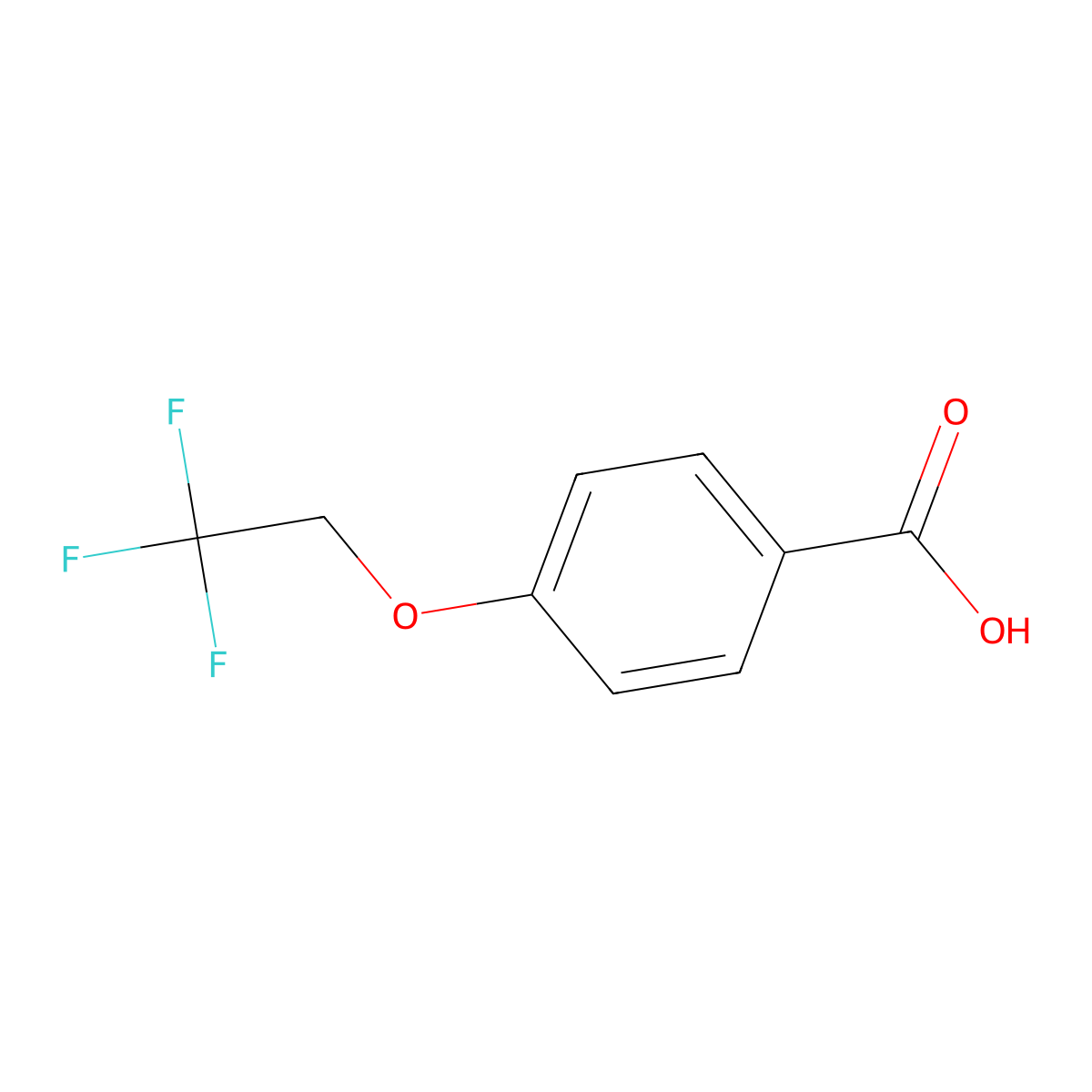 4-(2,2,2-Trifluoroethoxy)benzoic acid molecular structure, CAS 27914-56-3