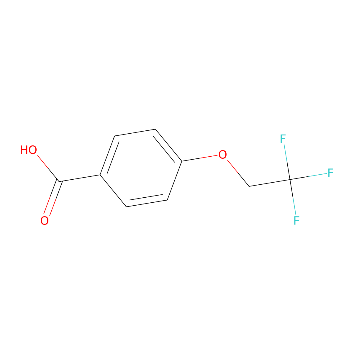 4-(2,2,2-Trifluoroethoxy)benzoic acid molecular structure, CAS 27914-56-3