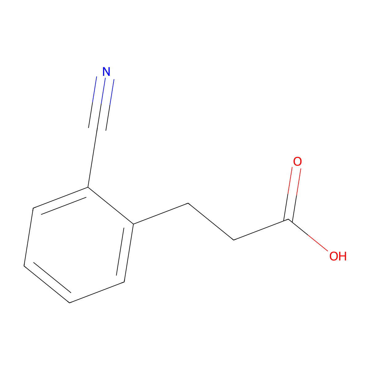 3-(2-Cyanophenyl)propanoic acid molecular structure, CAS 27916-43-4