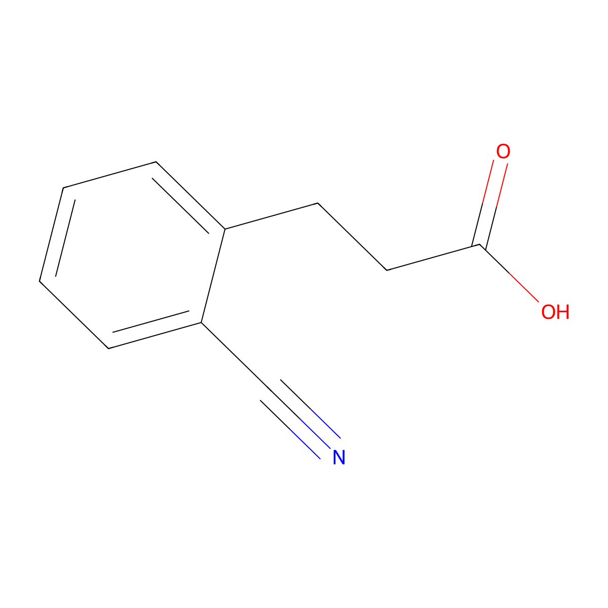 3-(2-Cyanophenyl)propanoic acid molecular structure, CAS 27916-43-4