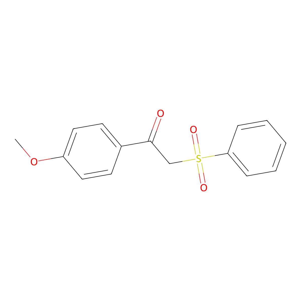 4'-Methoxy-2-(phenylsulfonyl)acetophenone molecular structure, CAS 27918-37-2