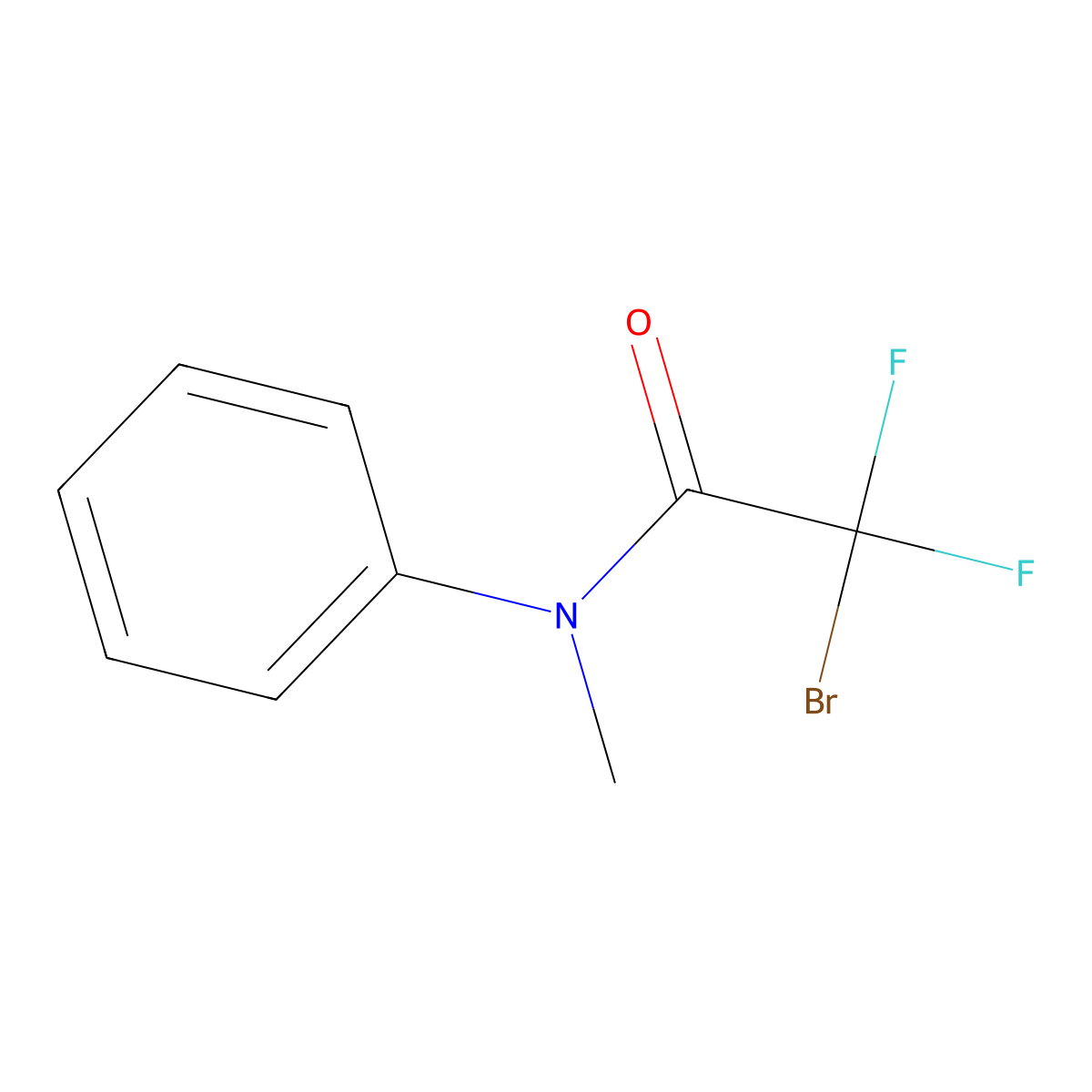 2-bromo-2,2-difluoro-N-methyl-N-phenylacetamide molecular structure, CAS 2792-02-1