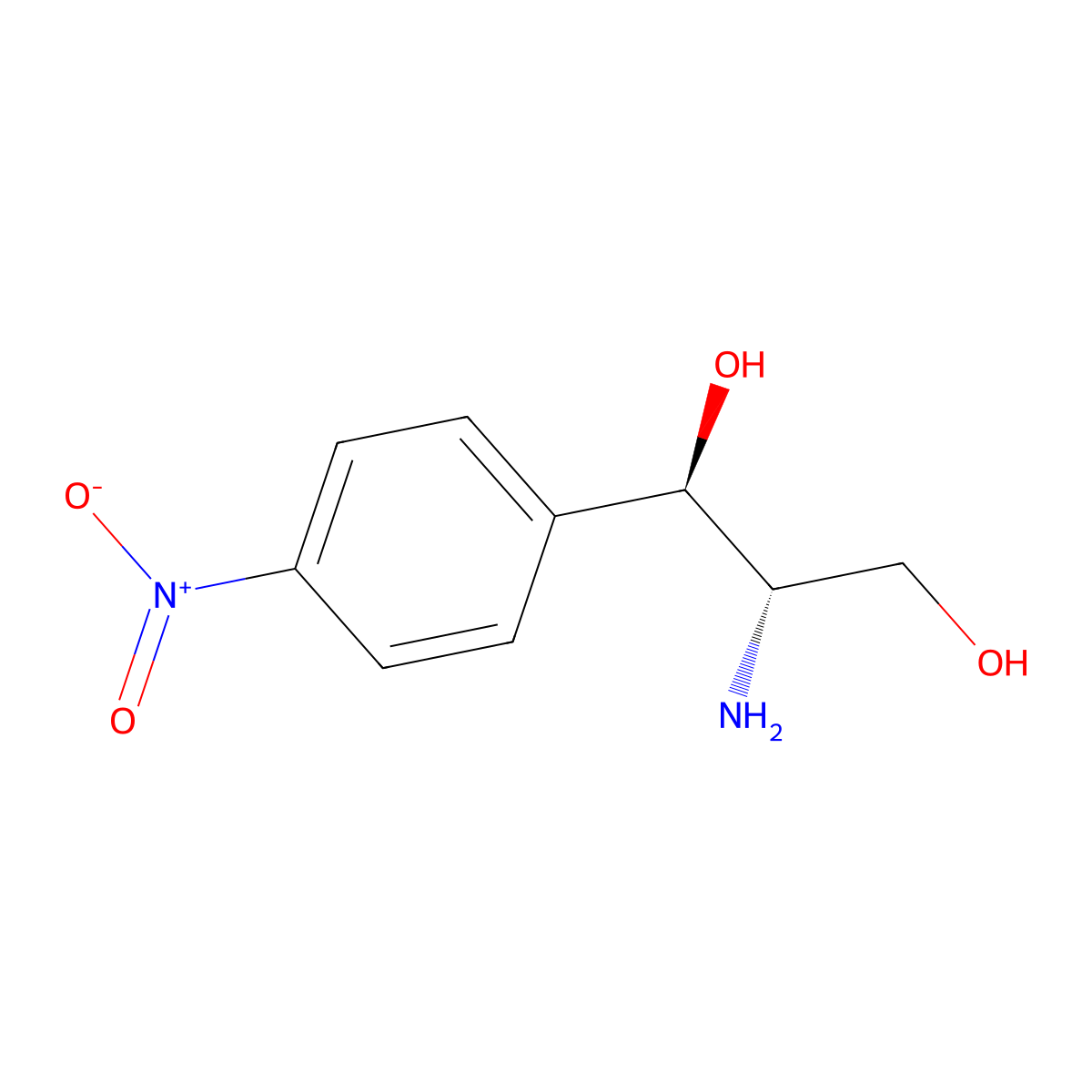 (1R,2S)-1-(4-Nitrophenyl)-2-aminopropane-1,3-diol molecular structure, CAS 2792-51-0