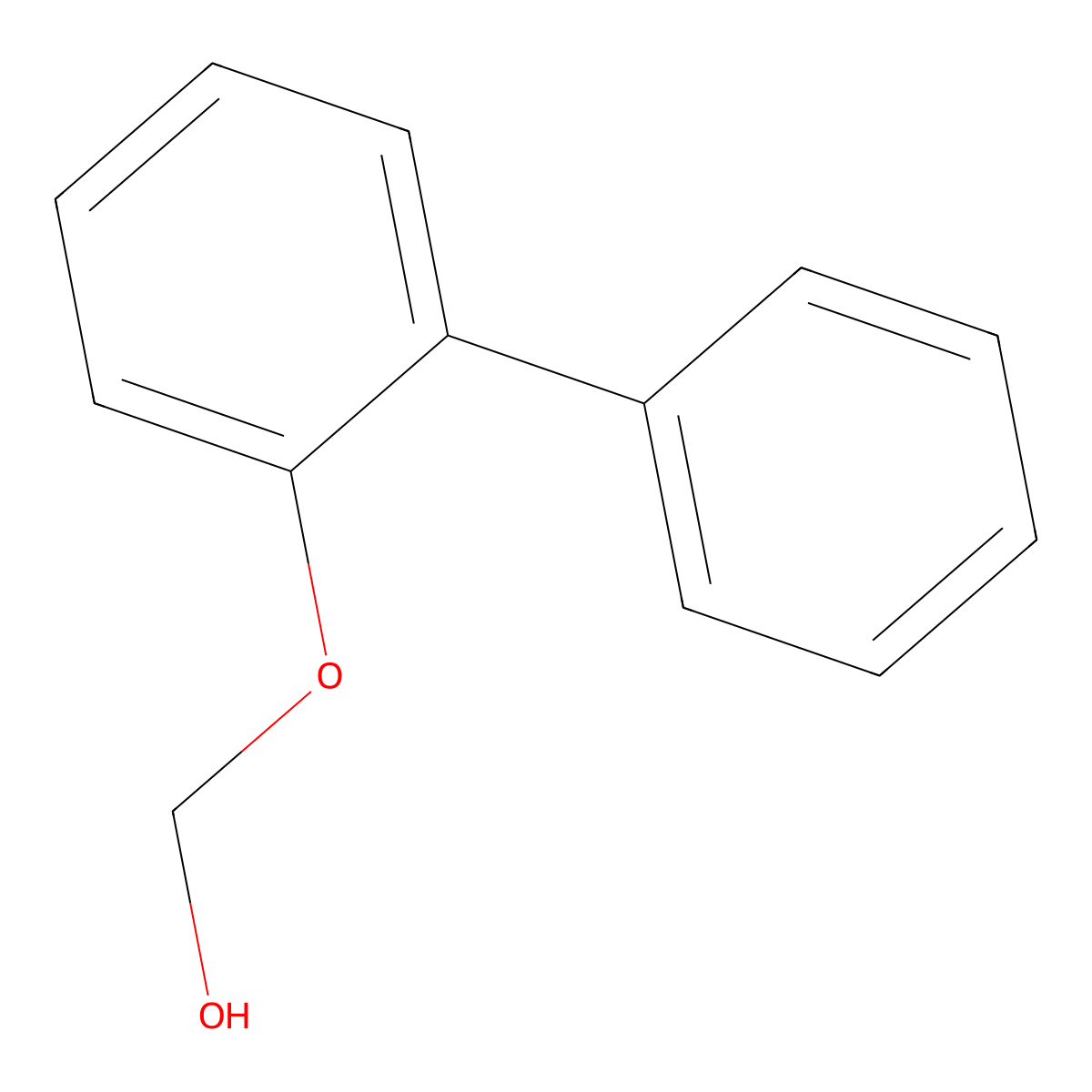 Methanol, 1-((1,1'-biphenyl)-2-yloxy)- molecular structure, CAS 27920-25-8