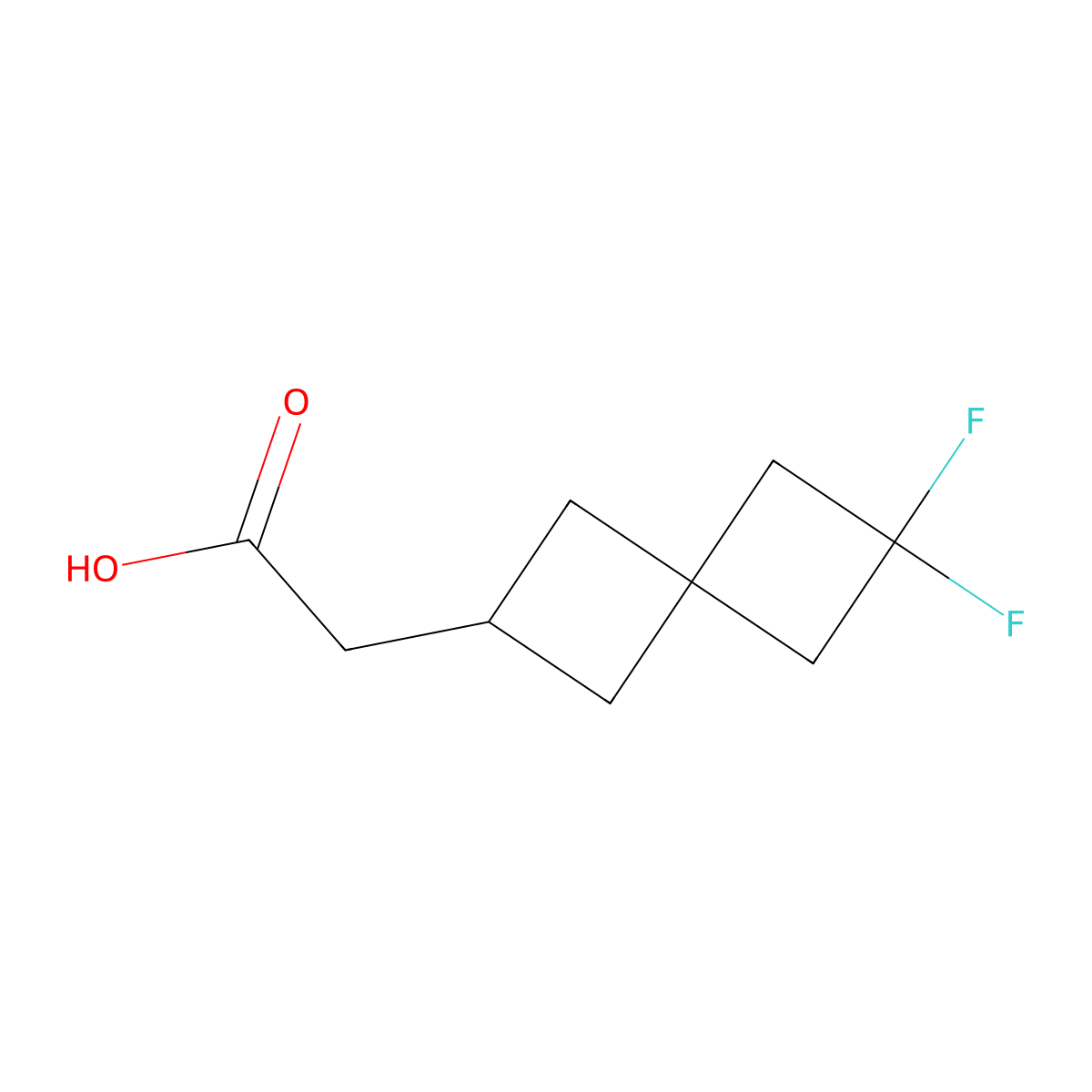 2-{6,6-Difluorospiro[3.3]heptan-2-yl}acetic acid molecular structure, CAS 2792120-35-3