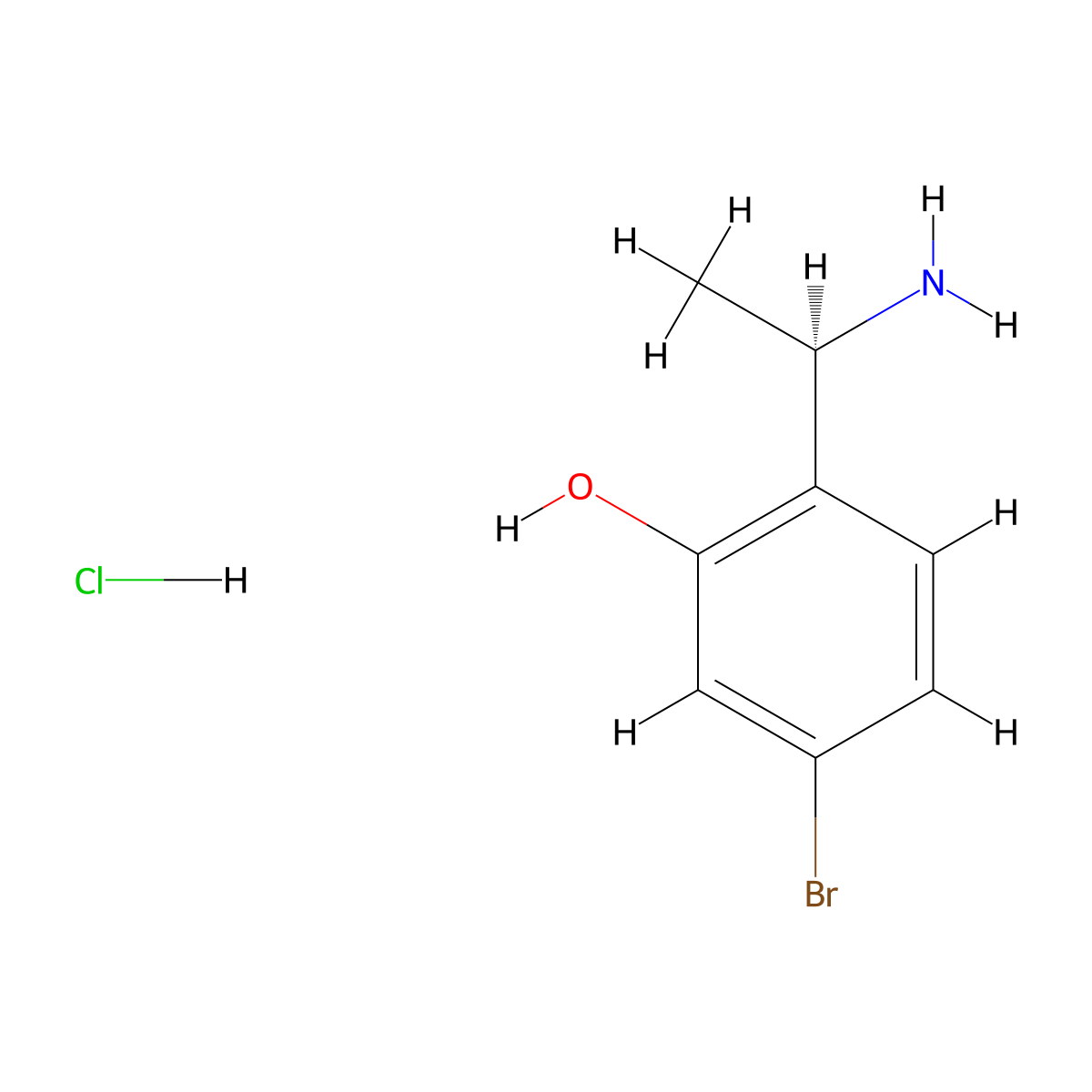 (R)-2-(1-Aminoethyl)-5-bromophenol hydrochloride molecular structure, CAS 2792161-48-7