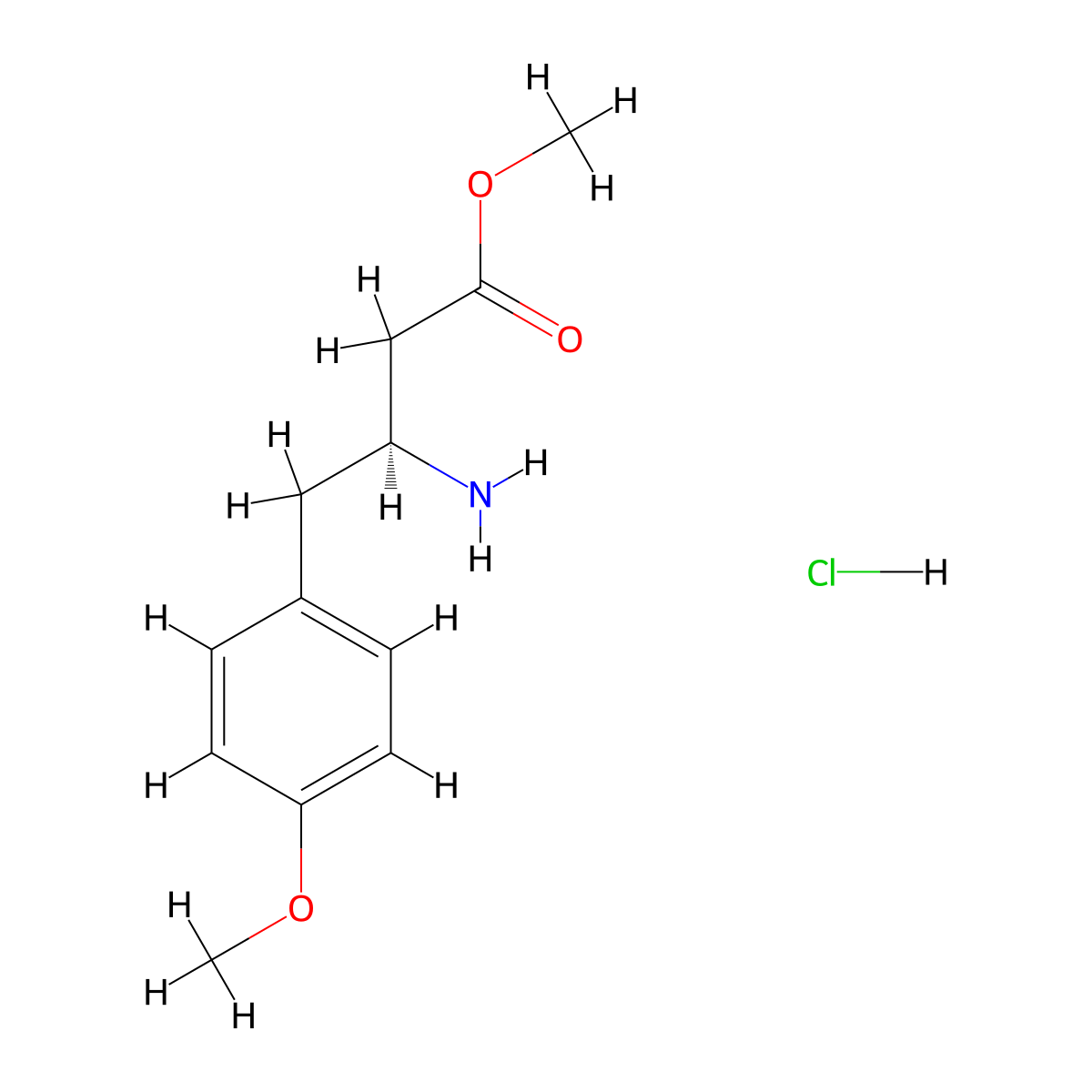 methyl(3S)-3-amino-4-(4-methoxyphenyl)butanoatehydrochloride molecular structure, CAS 2792161-56-7