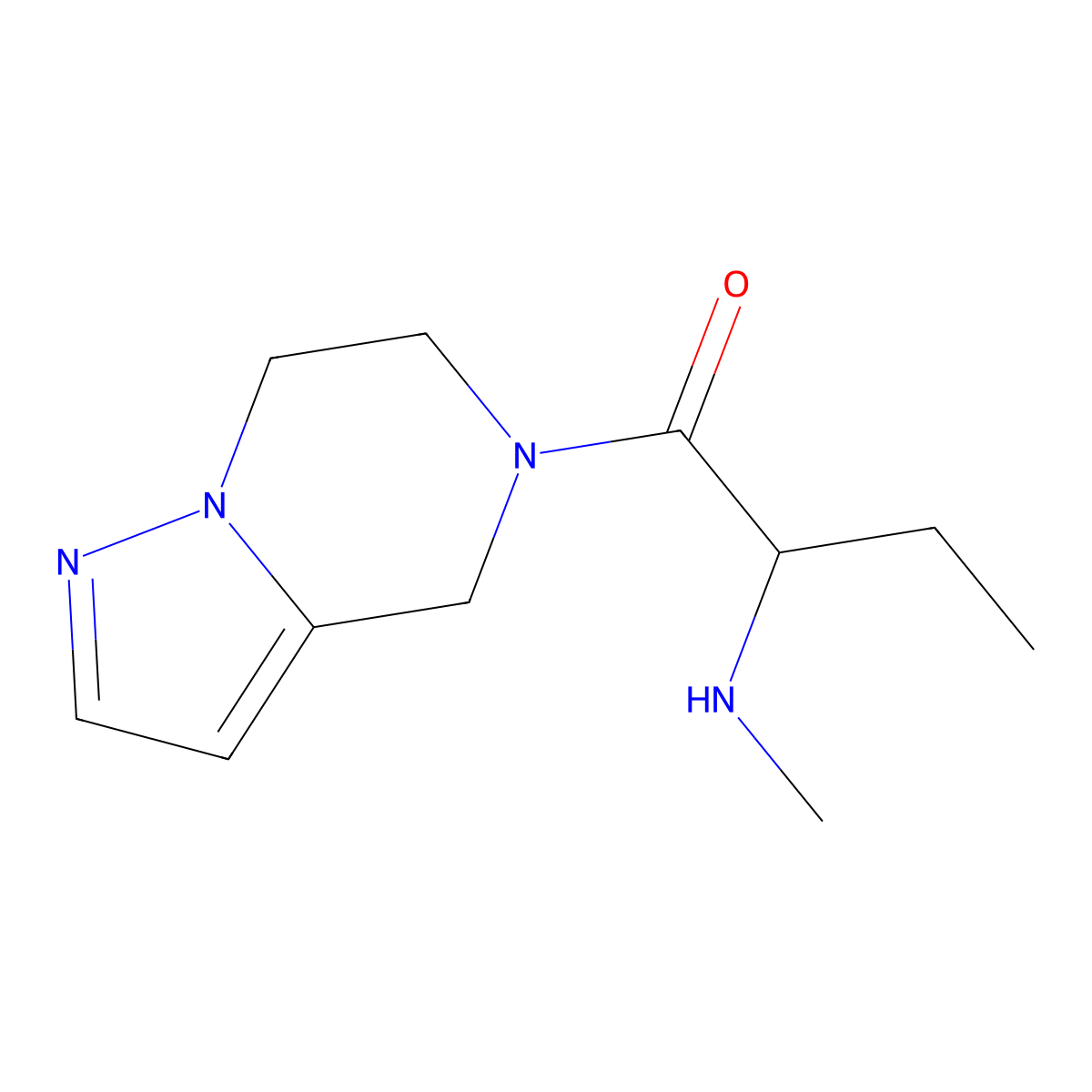 (2R)-2-(methylamino)-1-{4H,5H,6H,7H-pyrazolo[1,5-a]pyrazin-5-yl}butan-1-one molecular structure, CAS 2792161-60-3