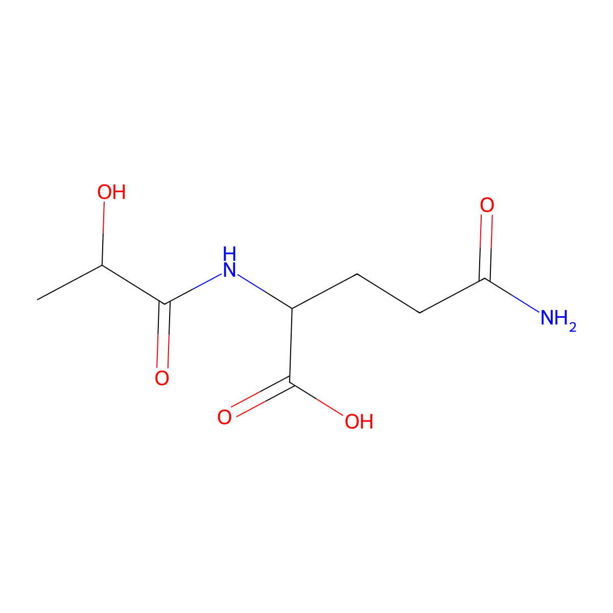(2S)-4-carbamoyl-2-[(2S)-2-hydroxypropanamido]butanoic acid molecular structure, CAS 2792161-64-7