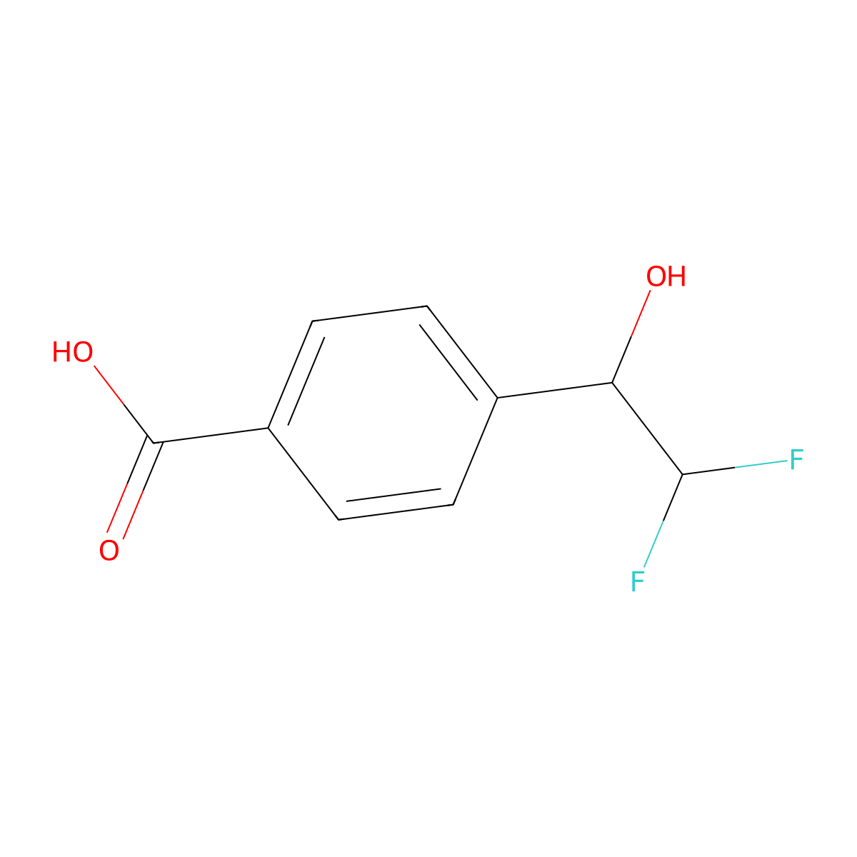 4-[(1S)-2,2-difluoro-1-hydroxyethyl]benzoic acid molecular structure, CAS 2792161-66-9