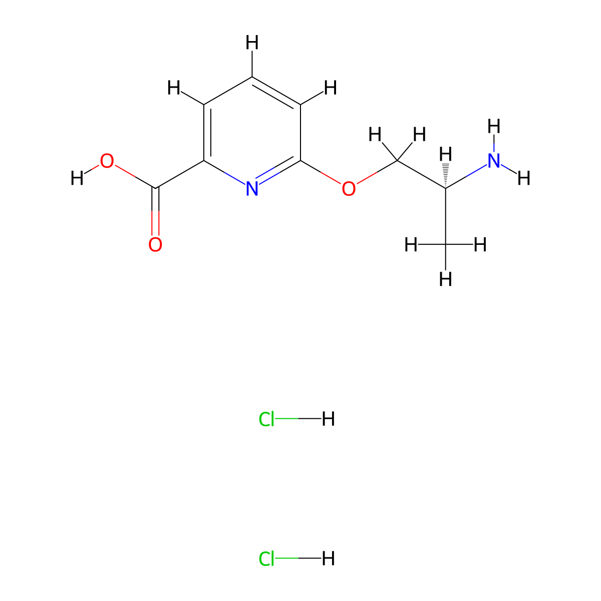 6-[(2S)-2-aminopropoxy]pyridine-2-carboxylic acid dihydrochloride molecular structure, CAS 2792161-69-2