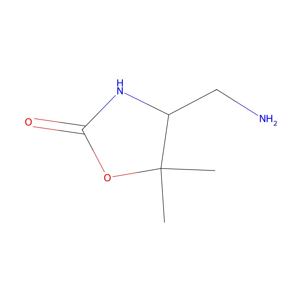 (4S)-4-(aminomethyl)-5,5-dimethyl-1,3-oxazolidin-2-one molecular structure, CAS 2792161-88-5