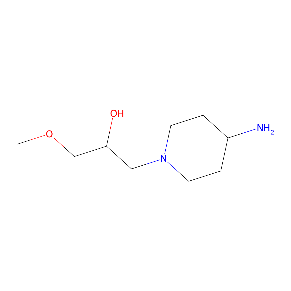 (2R)-1-(4-aminopiperidin-1-yl)-3-methoxypropan-2-ol molecular structure, CAS 2792161-91-0