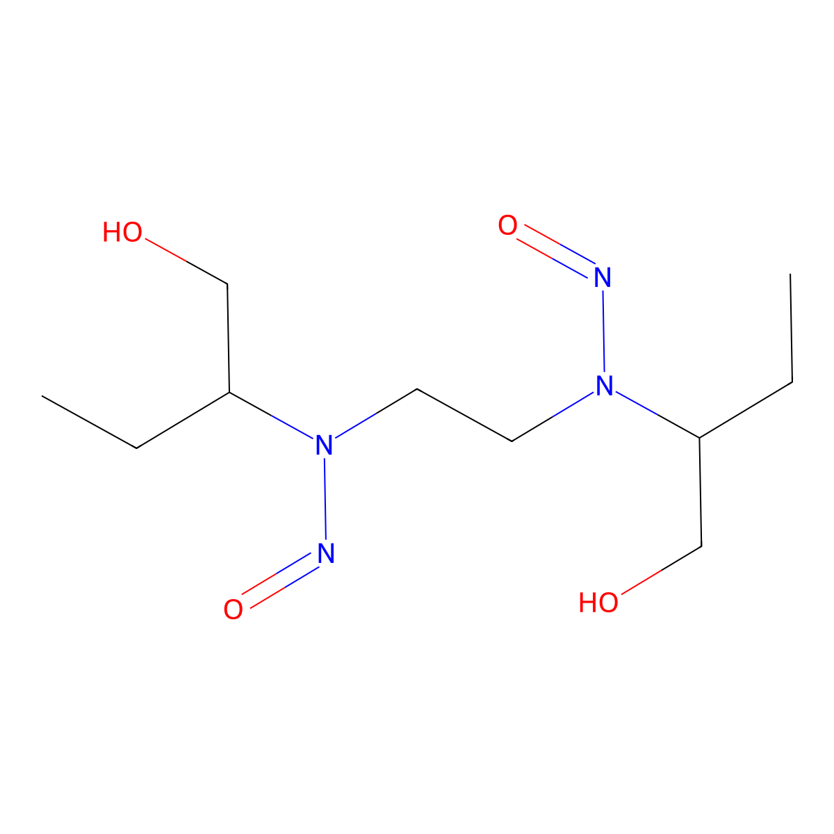 (2S)-2-[(2-{[(2S)-1-hydroxybutan-2-yl](nitroso)amino}ethyl)(nitroso)amino]butan-1-ol molecular structure, CAS 2792161-95-4
