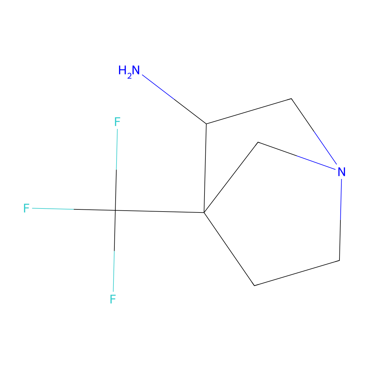 4-(Trifluoromethyl)-1-azabicyclo[2.2.1]heptan-3-amine molecular structure, CAS 2792185-30-7