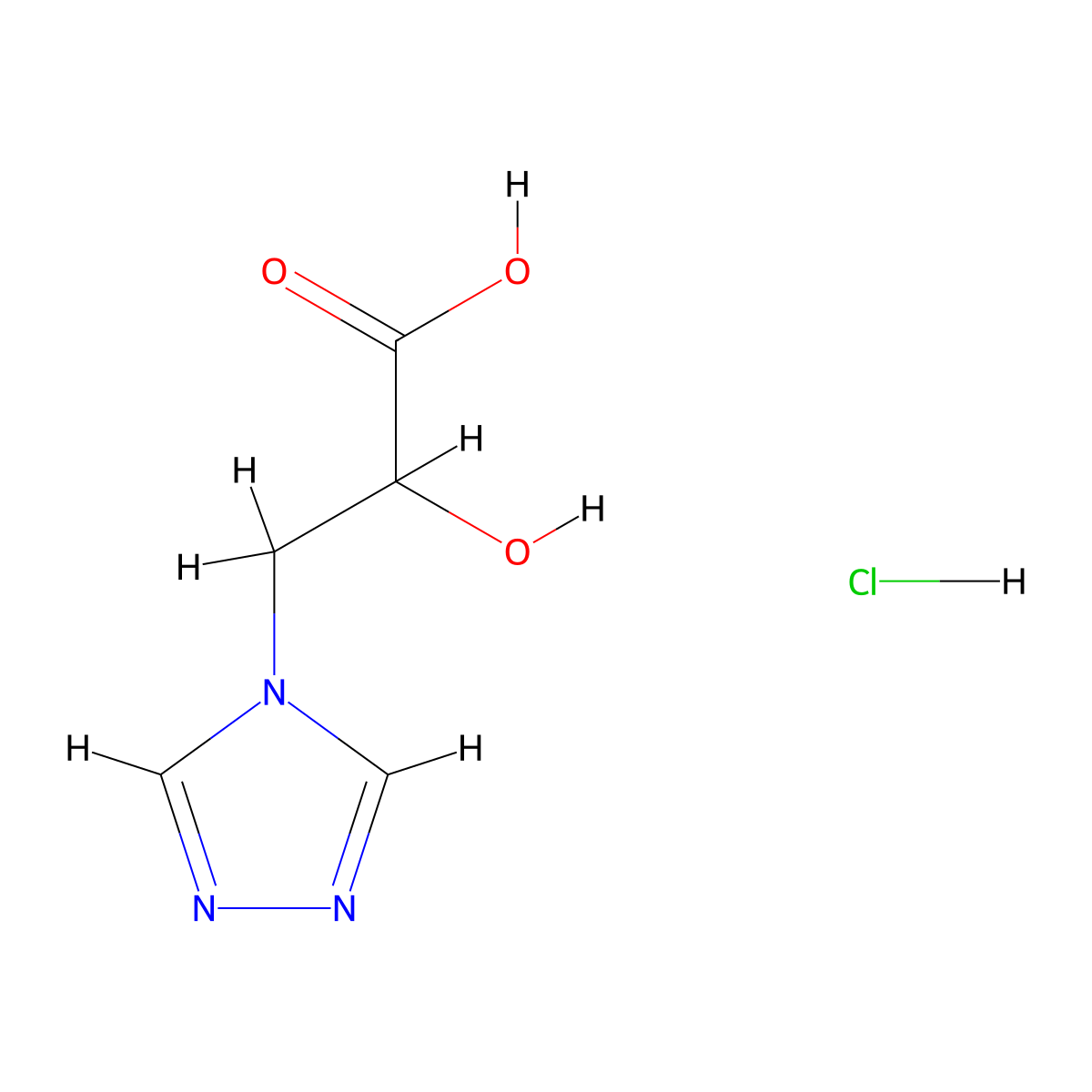 2-hydroxy-3-(4H-1,2,4-triazol-4-yl)propanoicacidhydrochloride molecular structure, CAS 2792185-40-9