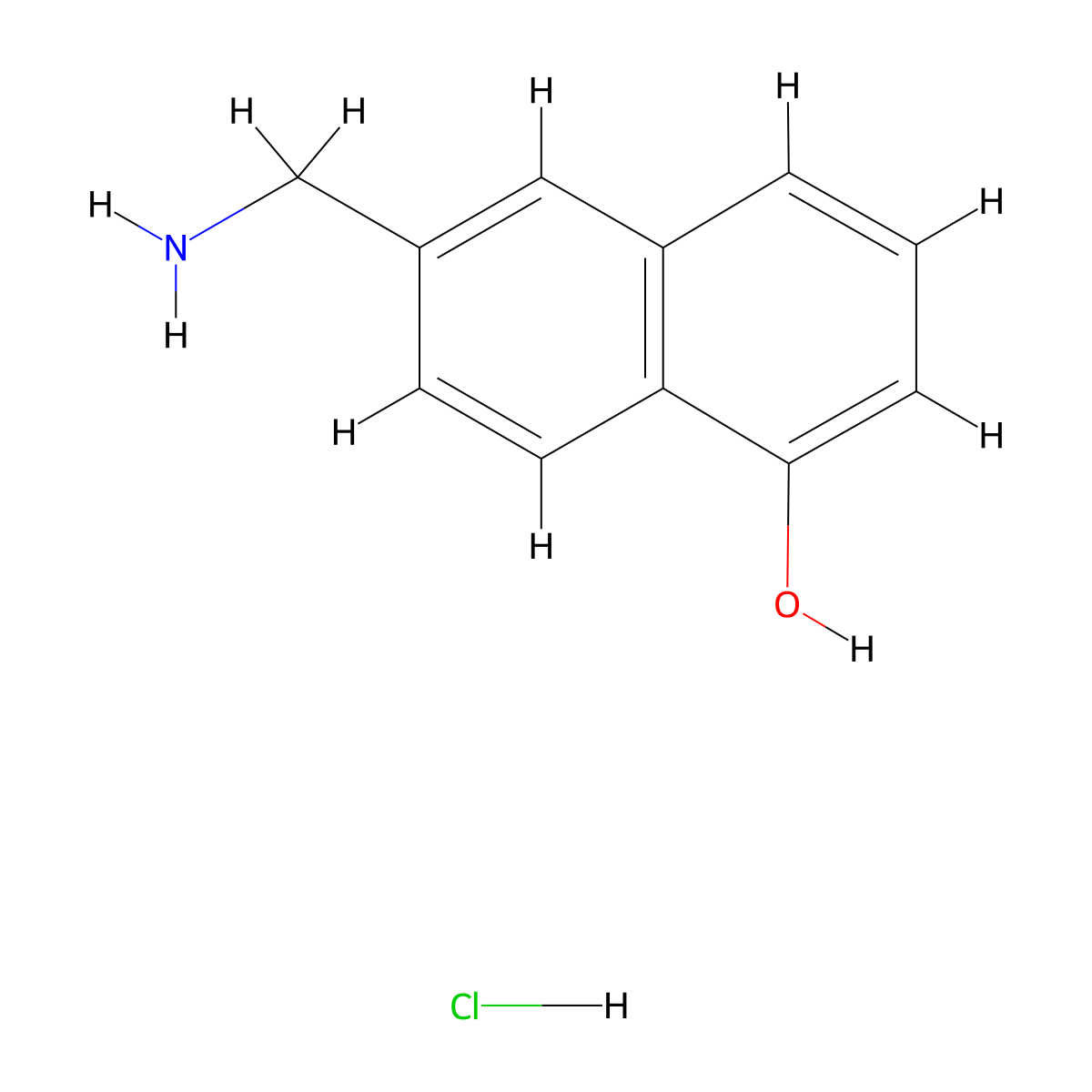 6-(Aminomethyl)naphthalen-1-ol hydrochloride molecular structure, CAS 2792185-51-2