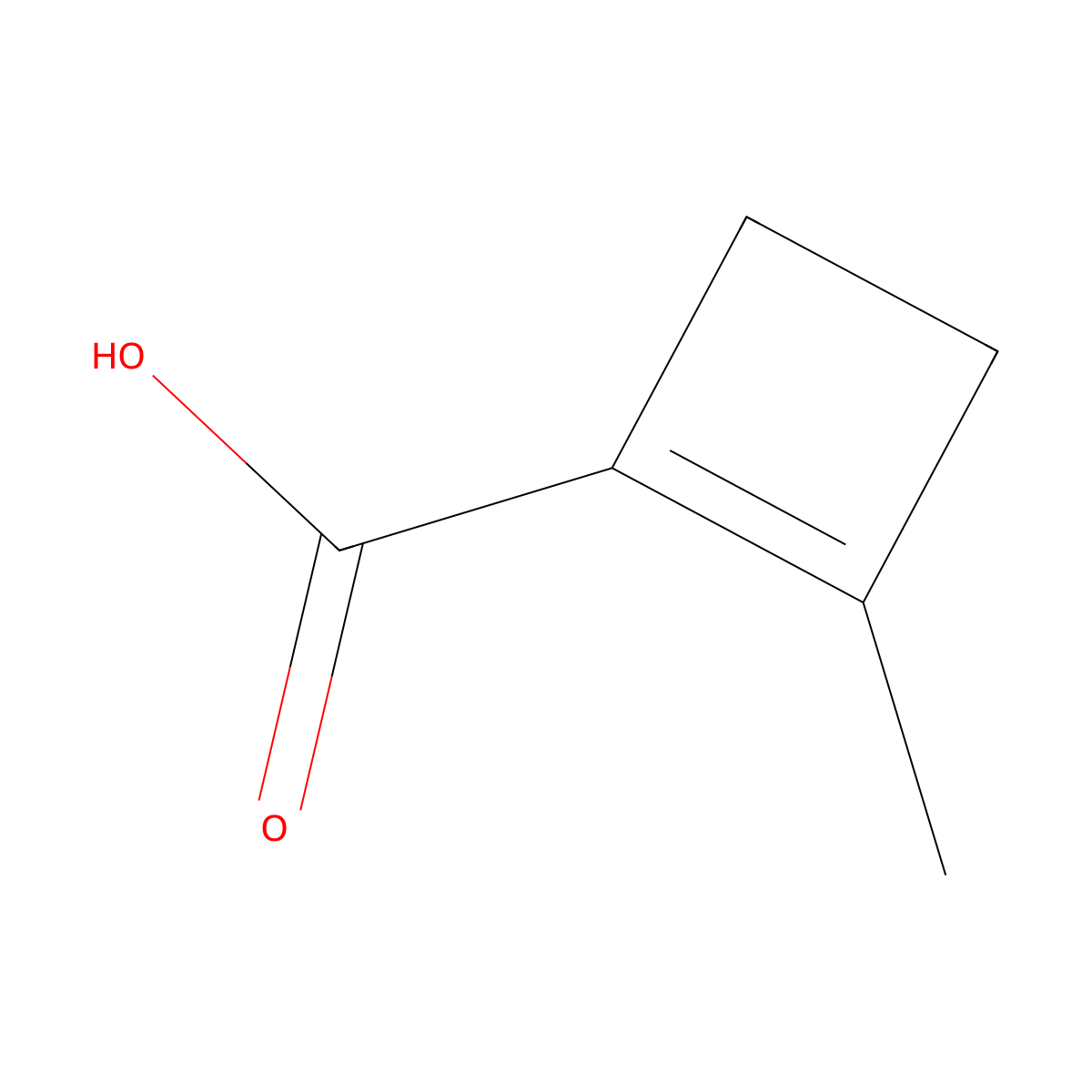 2-Methylcyclobut-1-ene-1-carboxylic acid molecular structure, CAS 2792185-53-4