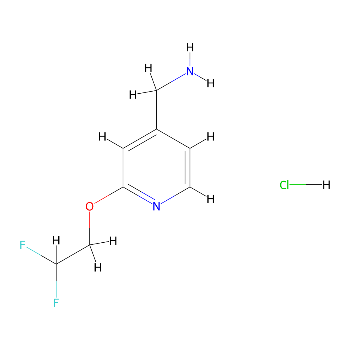 1-[2-(2,2-Difluoroethoxy)pyridin-4-yl]methanamine hydrochloride molecular structure, CAS 2792185-64-7