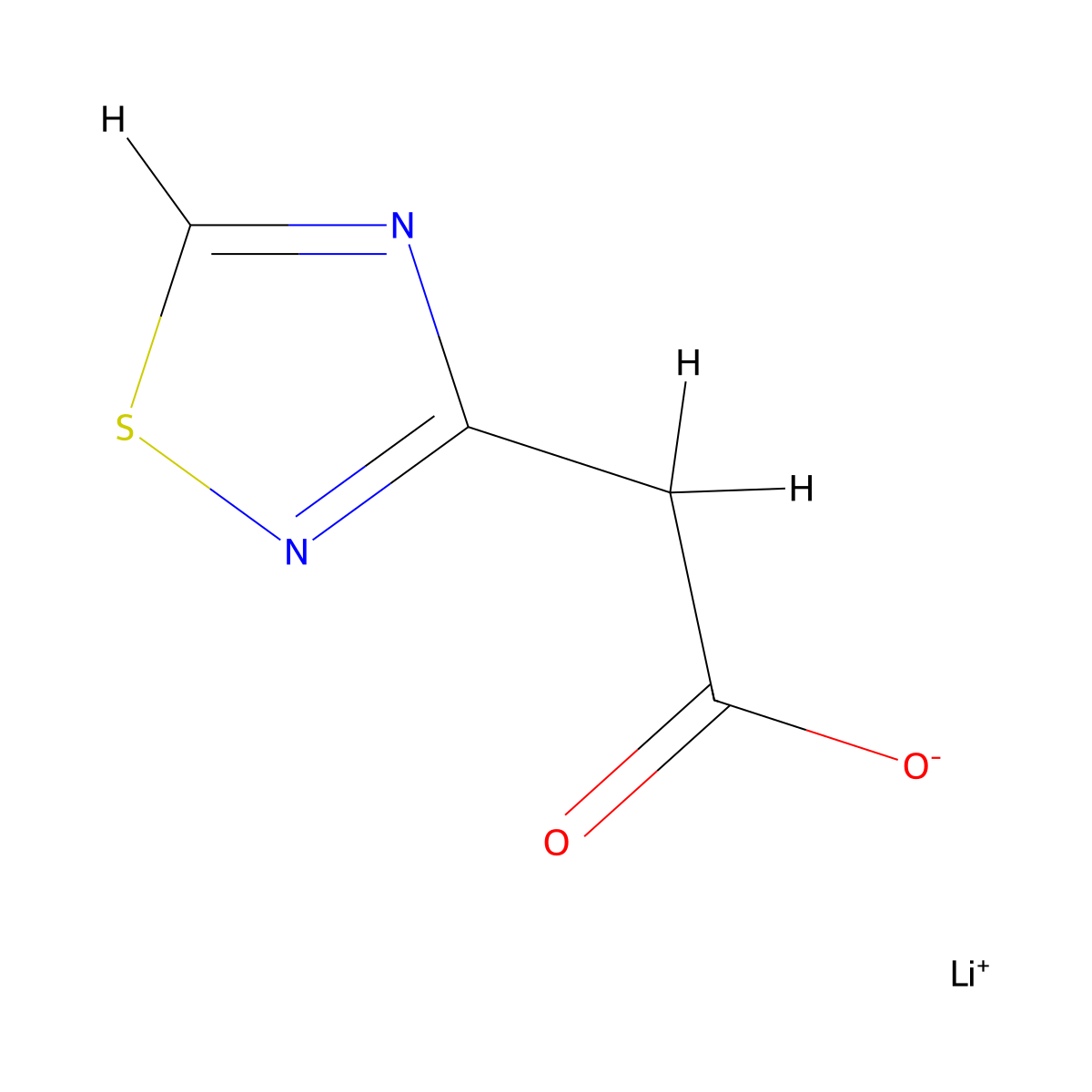 Lithium(1+) 2-(1,2,4-thiadiazol-3-yl)acetate molecular structure, CAS 2792185-66-9