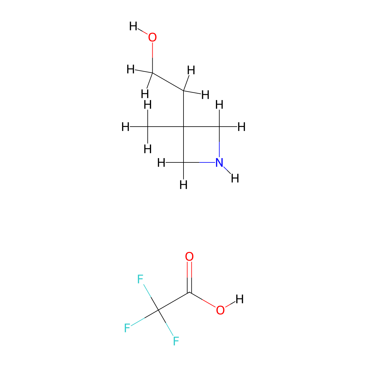 2-(3-Methylazetidin-3-yl)ethan-1-ol, trifluoroacetic acid molecular structure, CAS 2792185-71-6