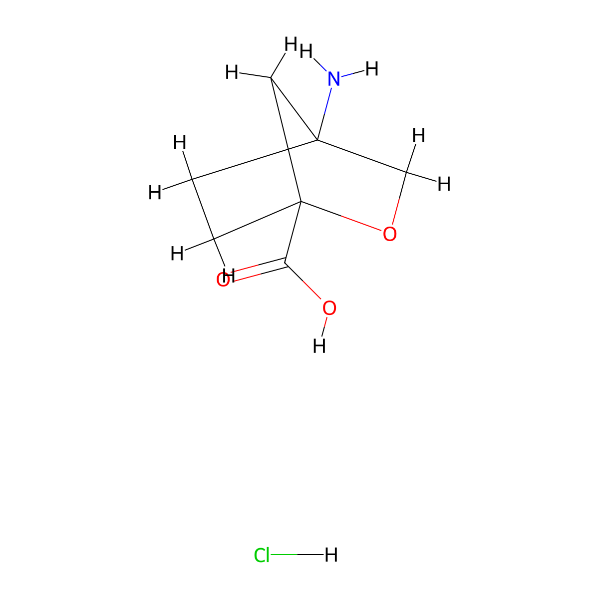 4-Amino-2-oxabicyclo[2.2.1]heptane-1-carboxylic acid hydrochloride molecular structure, CAS 2792185-88-5