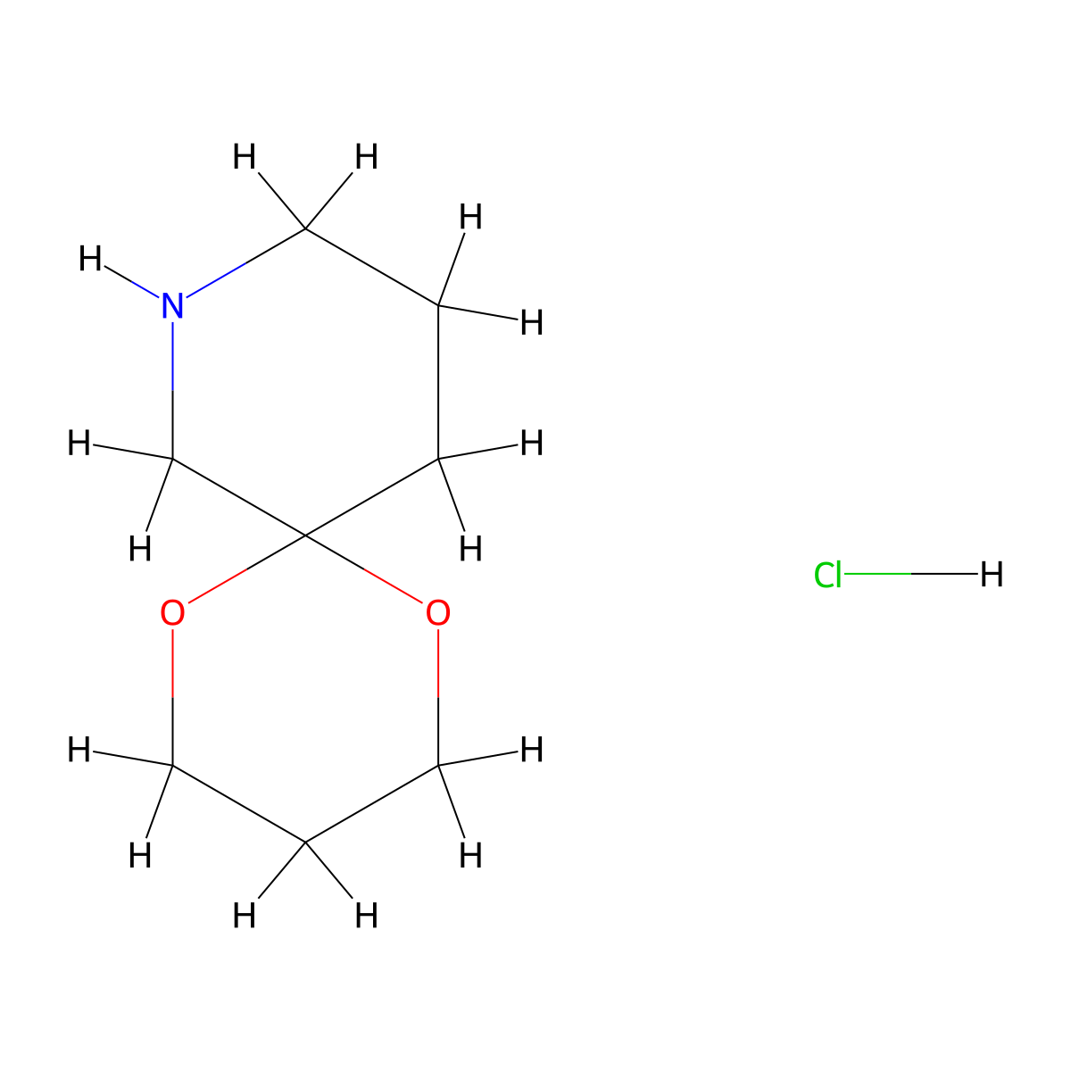 1,5-Dioxa-8-azaspiro[5.5]undecane hydrochloride molecular structure, CAS 2792185-96-5