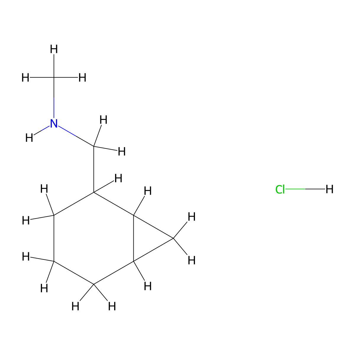 ({Bicyclo[4.1.0]heptan-2-yl}methyl)(methyl)aminehydrochloride molecular structure, CAS 2792185-97-6