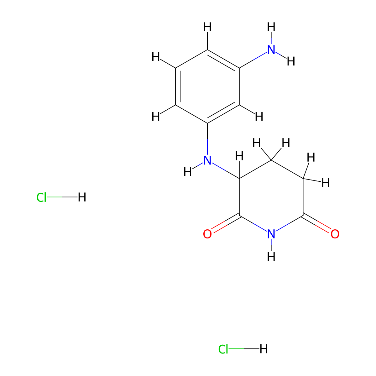 3-((3-Aminophenyl)amino)piperidine-2,6-dione dihydrochloride molecular structure, CAS 2792185-99-8