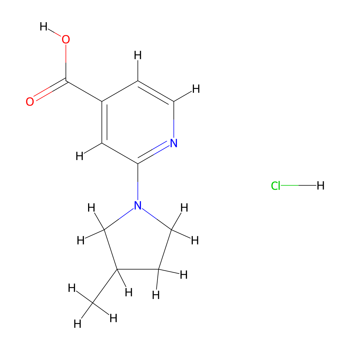2-(3-Methylpyrrolidin-1-yl)pyridine-4-carboxylicacidhydrochloride molecular structure, CAS 2792186-01-5