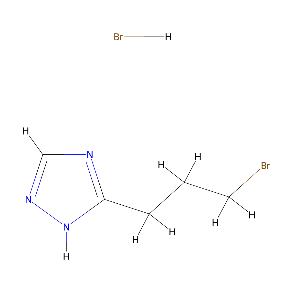 3-(3-bromopropyl)-1H-1,2,4-triazole hydrobromide molecular structure, CAS 2792186-04-8
