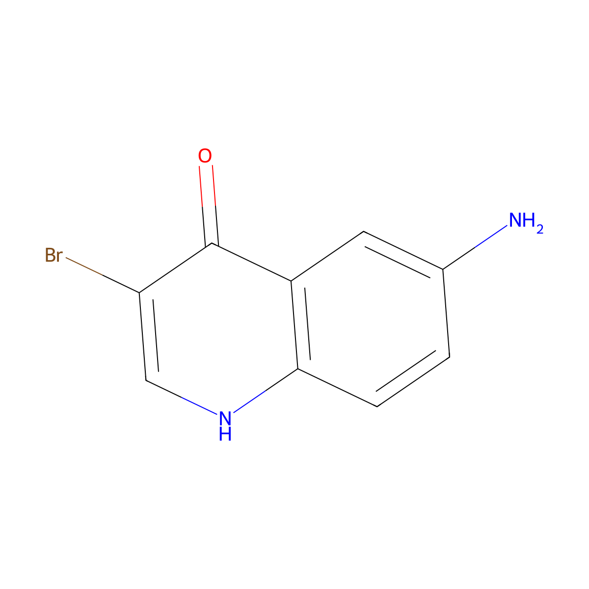 6-Amino-3-bromo-1,4-dihydroquinolin-4-one molecular structure, CAS 2792186-07-1