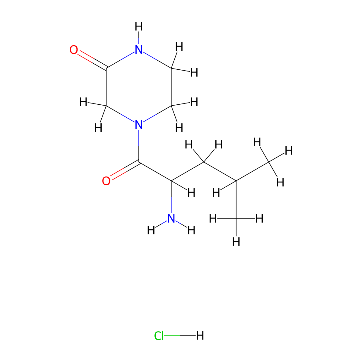 4-(2-Amino-4-methylpentanoyl)piperazin-2-one hydrochloride molecular structure, CAS 2792186-08-2