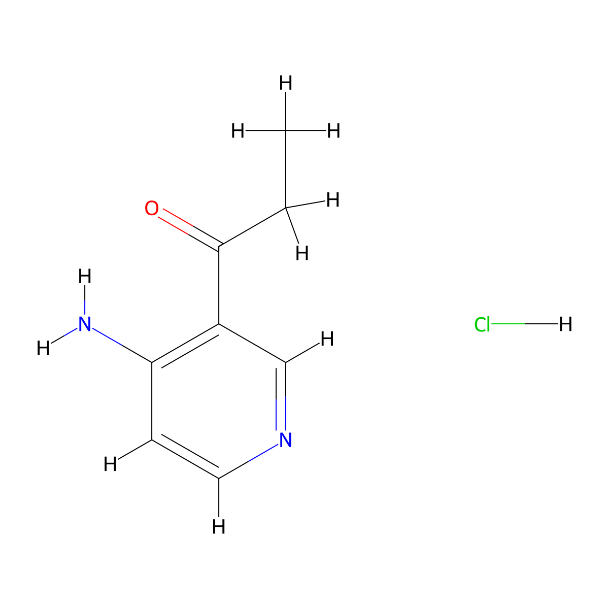 1-(4-Aminopyridin-3-yl)propan-1-one hydrochloride molecular structure, CAS 2792186-13-9