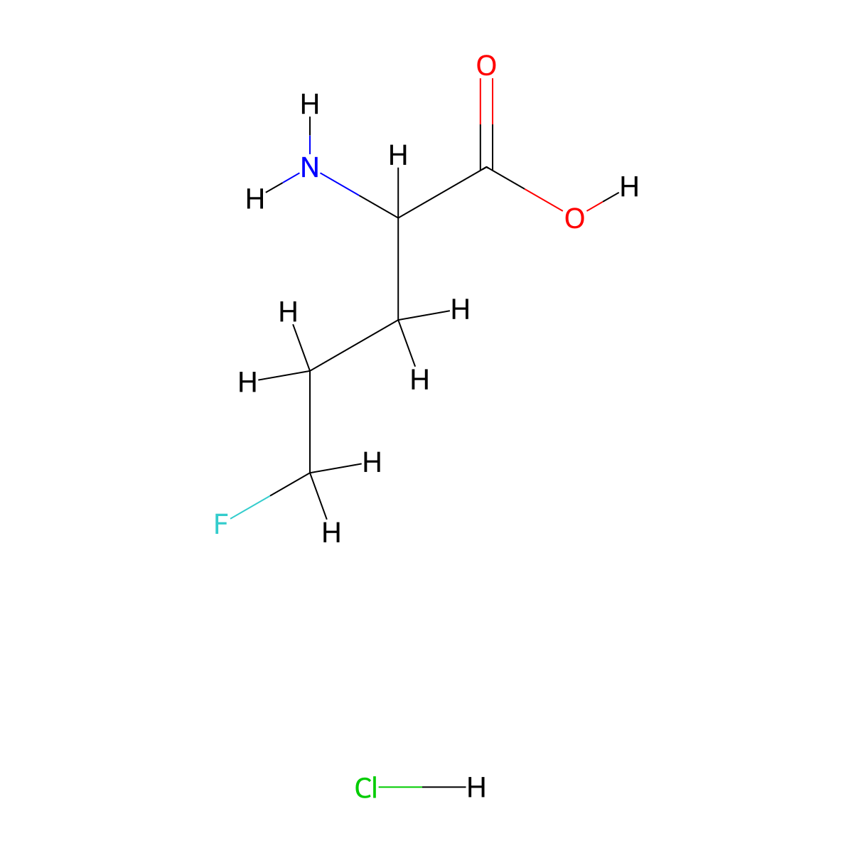 2-Amino-5-fluoropentanoic acid hydrochloride molecular structure, CAS 2792186-14-0