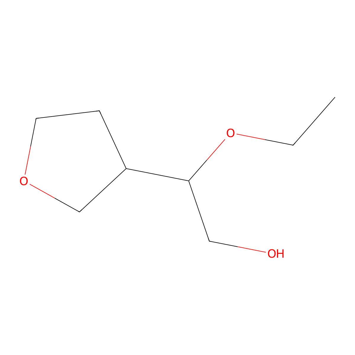 2-Ethoxy-2-(oxolan-3-yl)ethan-1-ol molecular structure, CAS 2792186-15-1