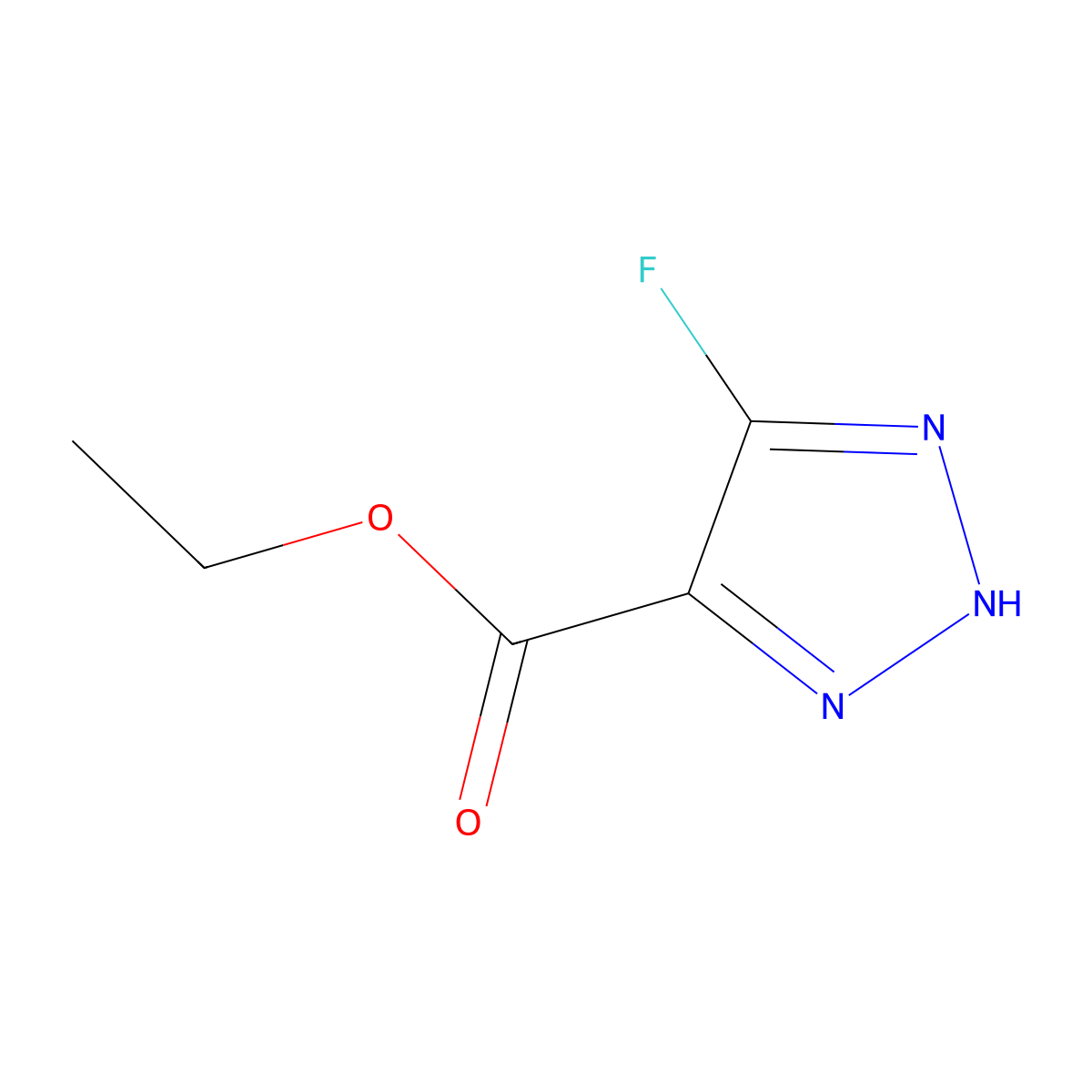 ethyl 5-fluoro-1H-1,2,3-triazole-4-carboxylate molecular structure, CAS 2792186-18-4