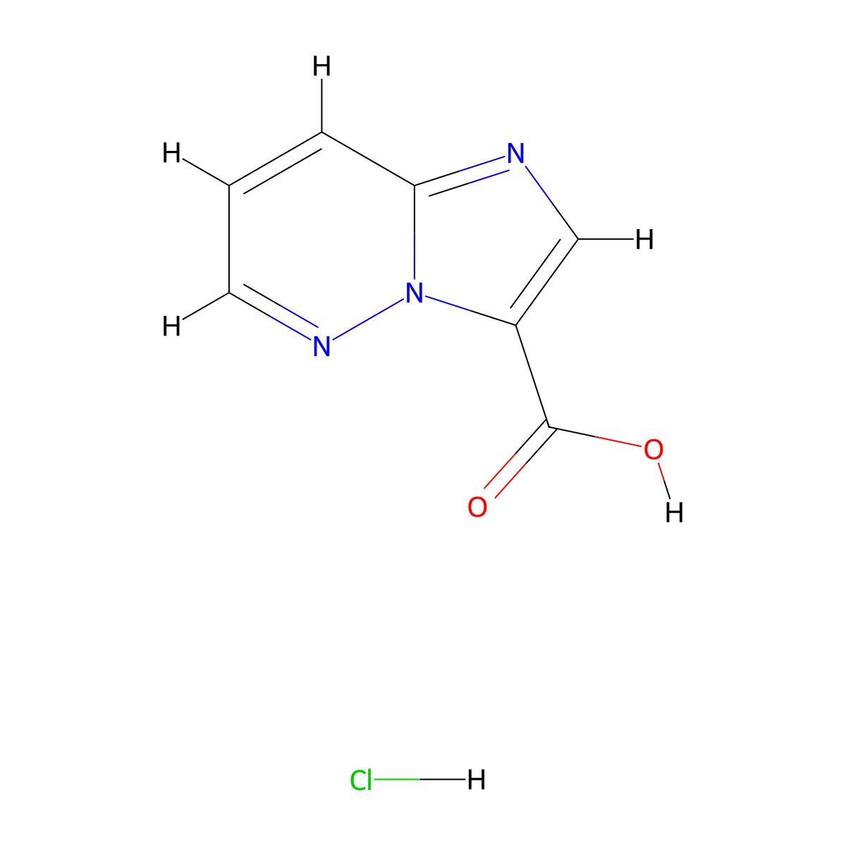 Imidazo[1,2-b]pyridazine-3-carboxylicacidhydrochloride molecular structure, CAS 2792186-19-5
