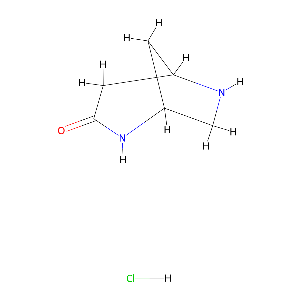 2,6-Diazabicyclo[3.2.1]octan-3-one hydrochloride molecular structure, CAS 2792186-26-4