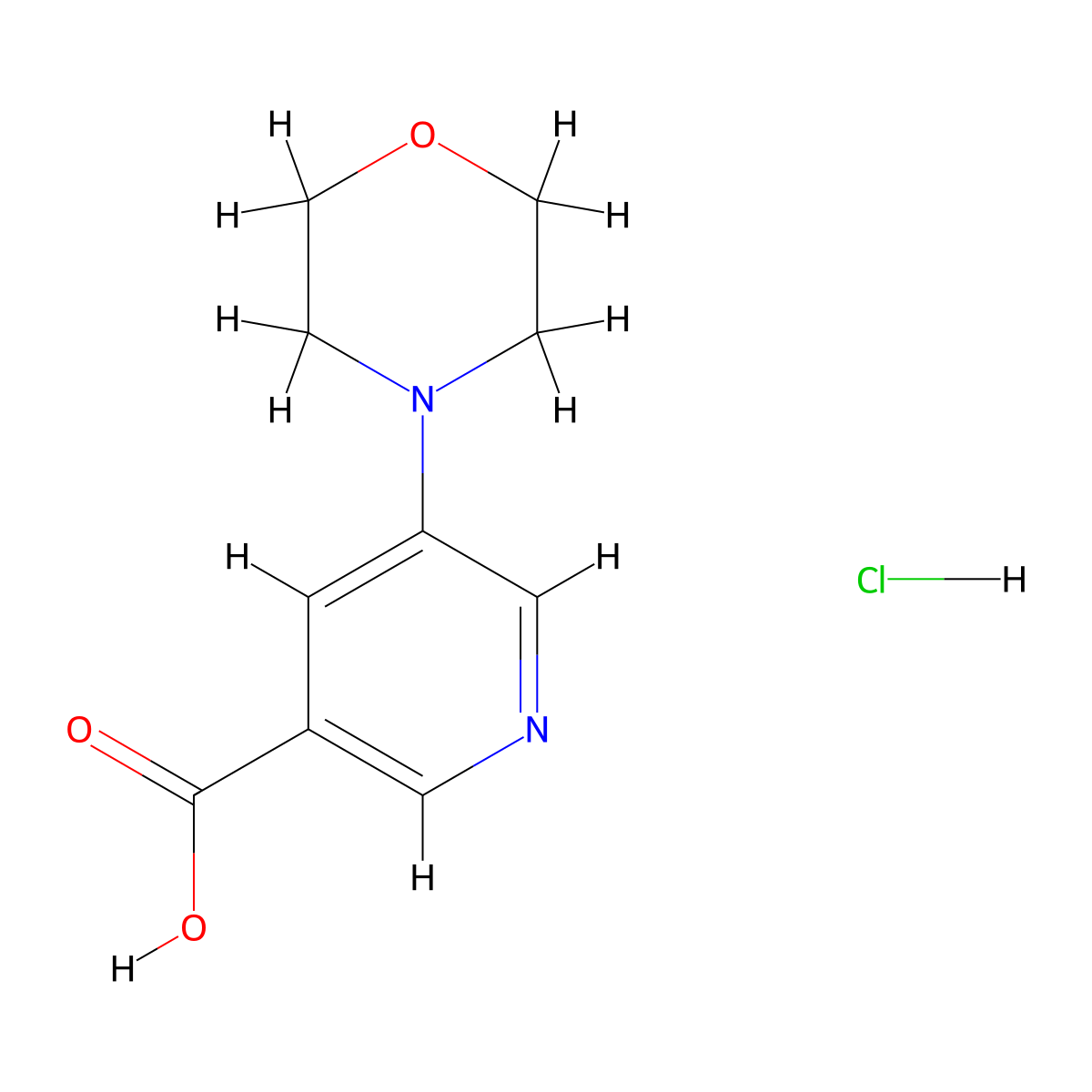 5-(Morpholin-4-yl)pyridine-3-carboxylic acid hydrochloride molecular structure, CAS 2792186-27-5