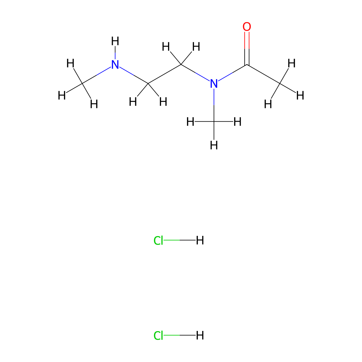 N-methyl-N-[2-(methylamino)ethyl]acetamidedihydrochloride molecular structure, CAS 2792186-28-6