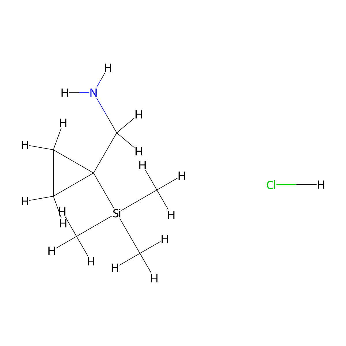 1-[1-(Trimethylsilyl)cyclopropyl]methanaminehydrochloride molecular structure, CAS 2792186-30-0