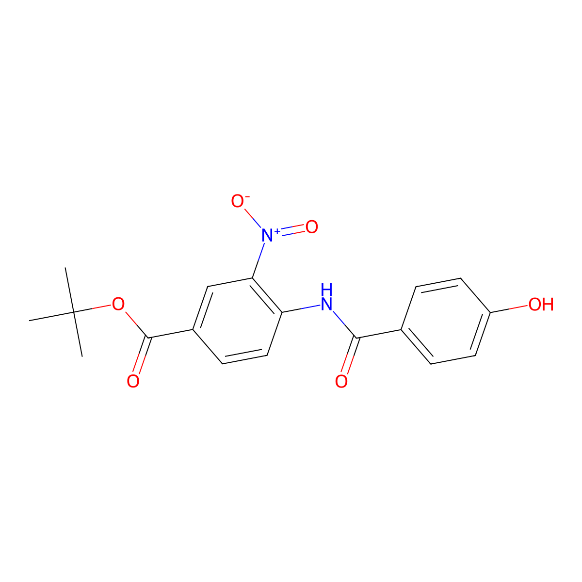 Tert-butyl4-(4-hydroxybenzamido)-3-nitrobenzoate molecular structure, CAS 2792186-31-1