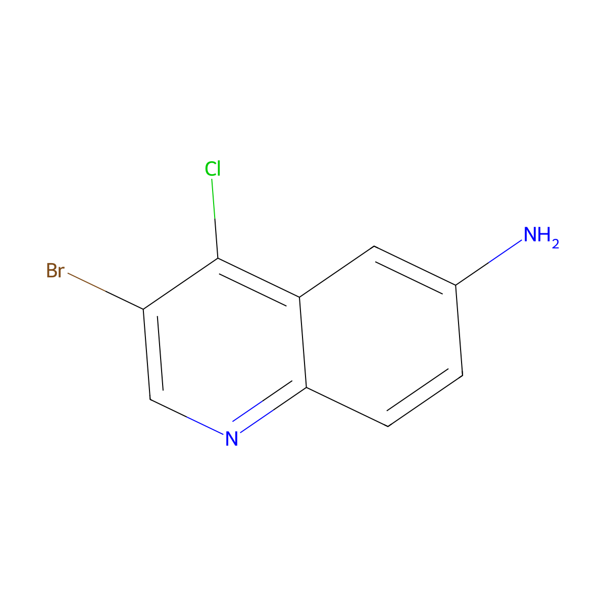 3-Bromo-4-chloroquinolin-6-amine molecular structure, CAS 2792186-32-2