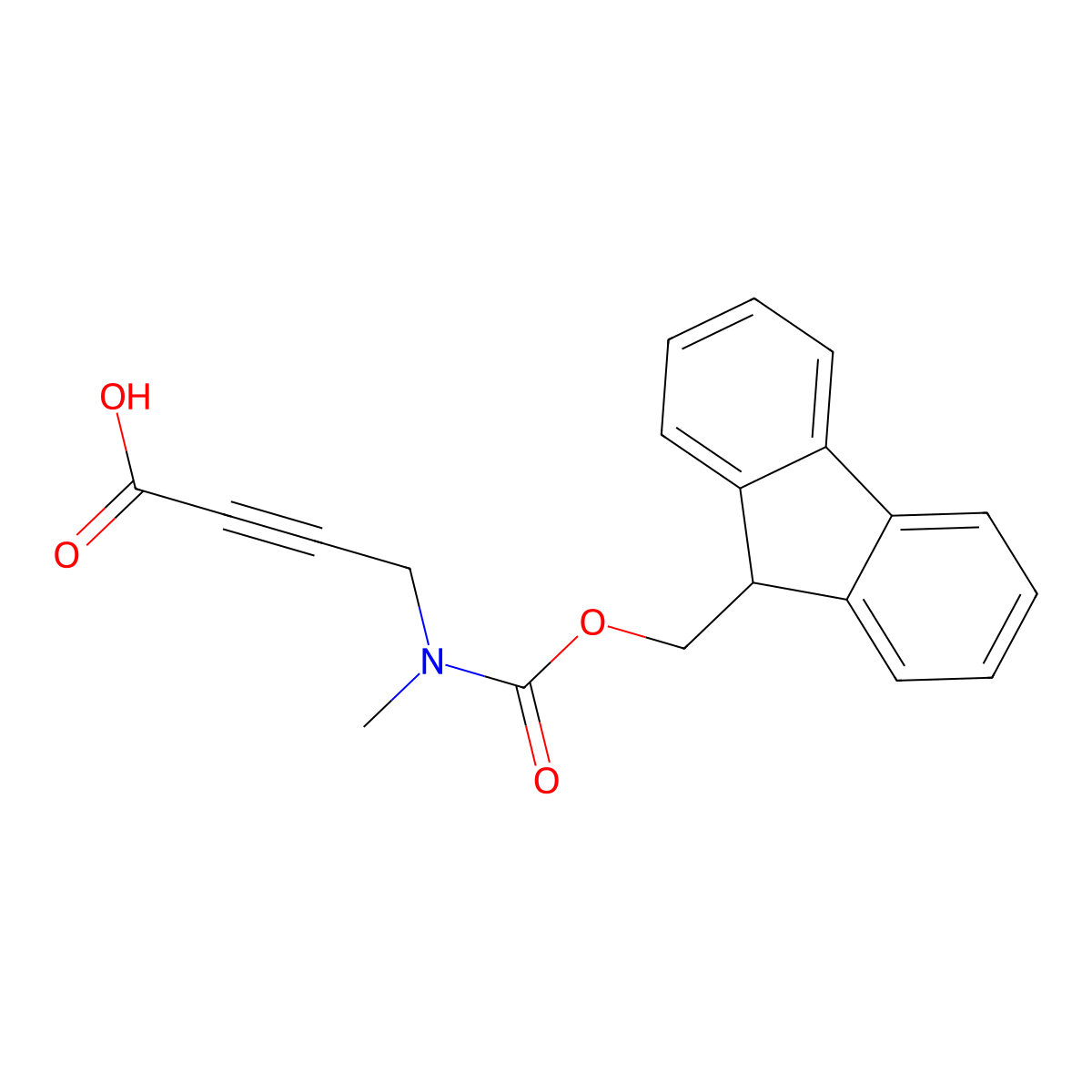 4-({[(9H-fluoren-9-yl)methoxy]carbonyl}(methyl)amino)but-2-ynoicacid molecular structure, CAS 2792186-38-8
