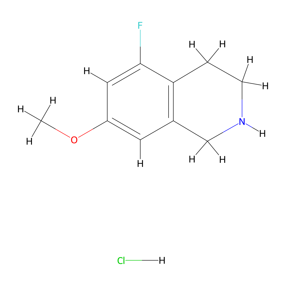 5-Fluoro-7-methoxy-1,2,3,4-tetrahydroisoquinolinehydrochloride molecular structure, CAS 2792186-40-2